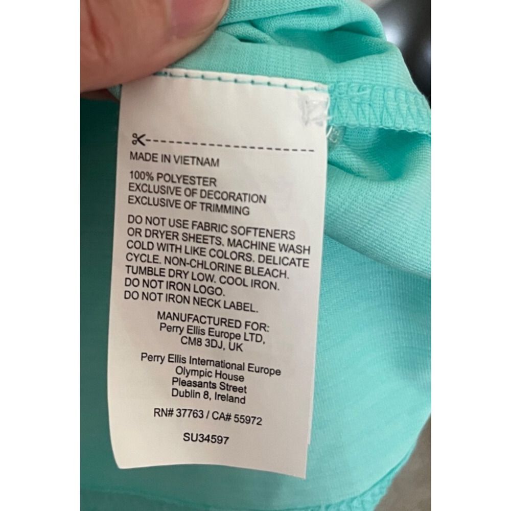 Callaway Golf Shirt Mens Size Large Opti-Dri Aqua Blue Polo Short Sleeve - Picture 6 of 8
